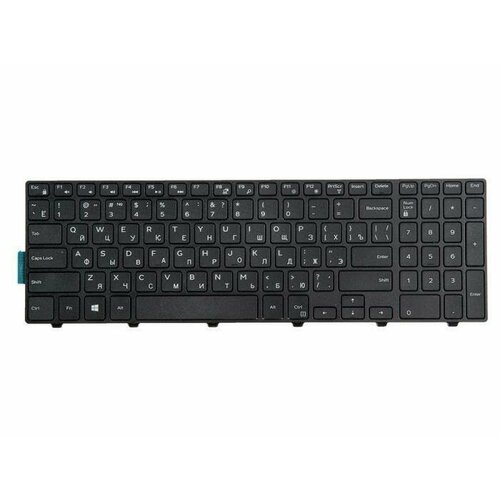 клавиатура keyboard zeepdeep для ноутбука dell inspiron 15 3521 черная с рамкой гор enter nsk la00r Клавиатура ZeepDeep для Dell для Inspiron 15-3000, 15-5000, 17-5000, (MP-13N73SU-442) Black, Black frame, гор. Enter