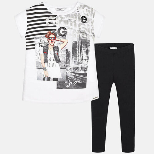 Комплект одежды Mayoral, размер 162 (16 лет), белый, черный