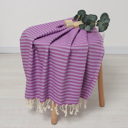 Пештемаль Полосы 100х180 см сиреневый 2383₽