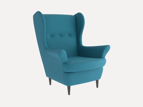 Изображение товара Кресло с подлокотниками для отдыха ГУД лакк Вало, 82х98х101 см, бирюзовое