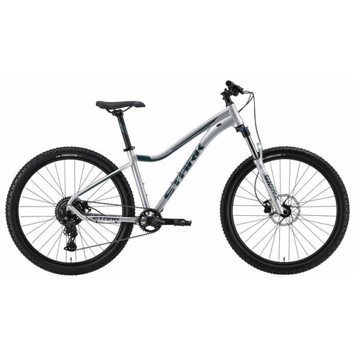Горный велосипед Stark Tactic 27.4 HD (2024) 16 Серебристо-зеленый (154-164 см) горный велосипед stark tactic 29 5 hd 2024 20 сине бирюзовый