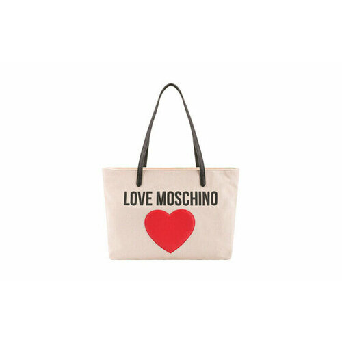 Сумка тоут LOVE MOSCHINO, белый moschino золотистый брелок в виде сумки