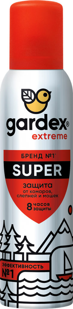 Аэрозоль от комаров и других насекомых GARDEX Extreme super 150мл