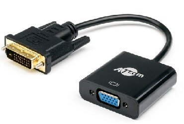 Переходник (ATCOM (АТ9214) переходник DVI-D dual link(m) VGA (f) 0.1 m)