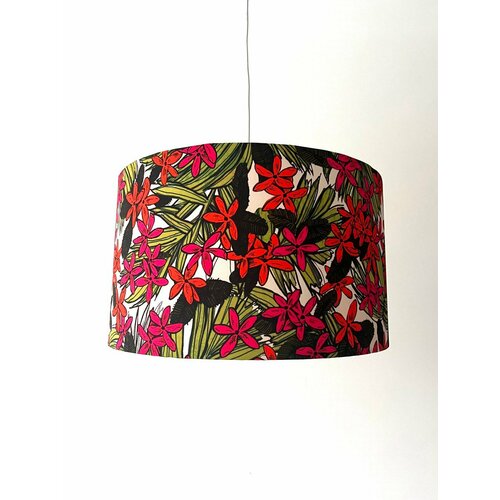 Абажур для подвесного светильника или торшера с цветочным принтом
