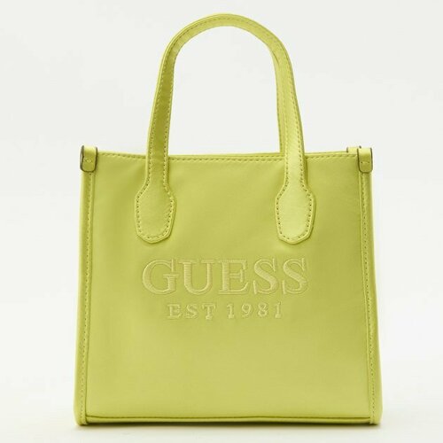 Сумка GUESS, желто-зеленый сумочка guess silvana mini бирюзовый логотип