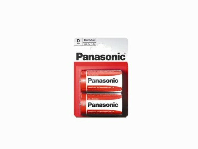 Батарейки Panasonic Red Zink R20 Bli Zink-Carbon, 2 шт. (R20REL/2BPR) - фото №11