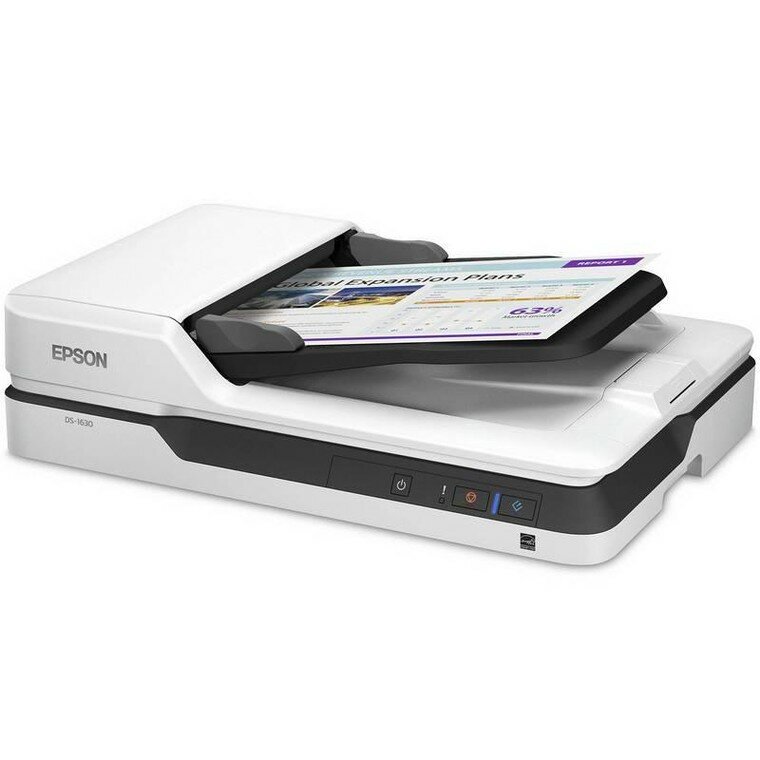 Сканер A4 Epson WorkForce DS-1630 25стр/мин, планшетный, двухсторонний автоподатчик 50л, B11B239402