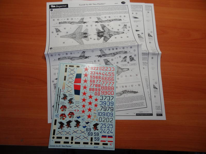 Деколь Сухой Су-33 (1/48) 48-007-BG — фото 1