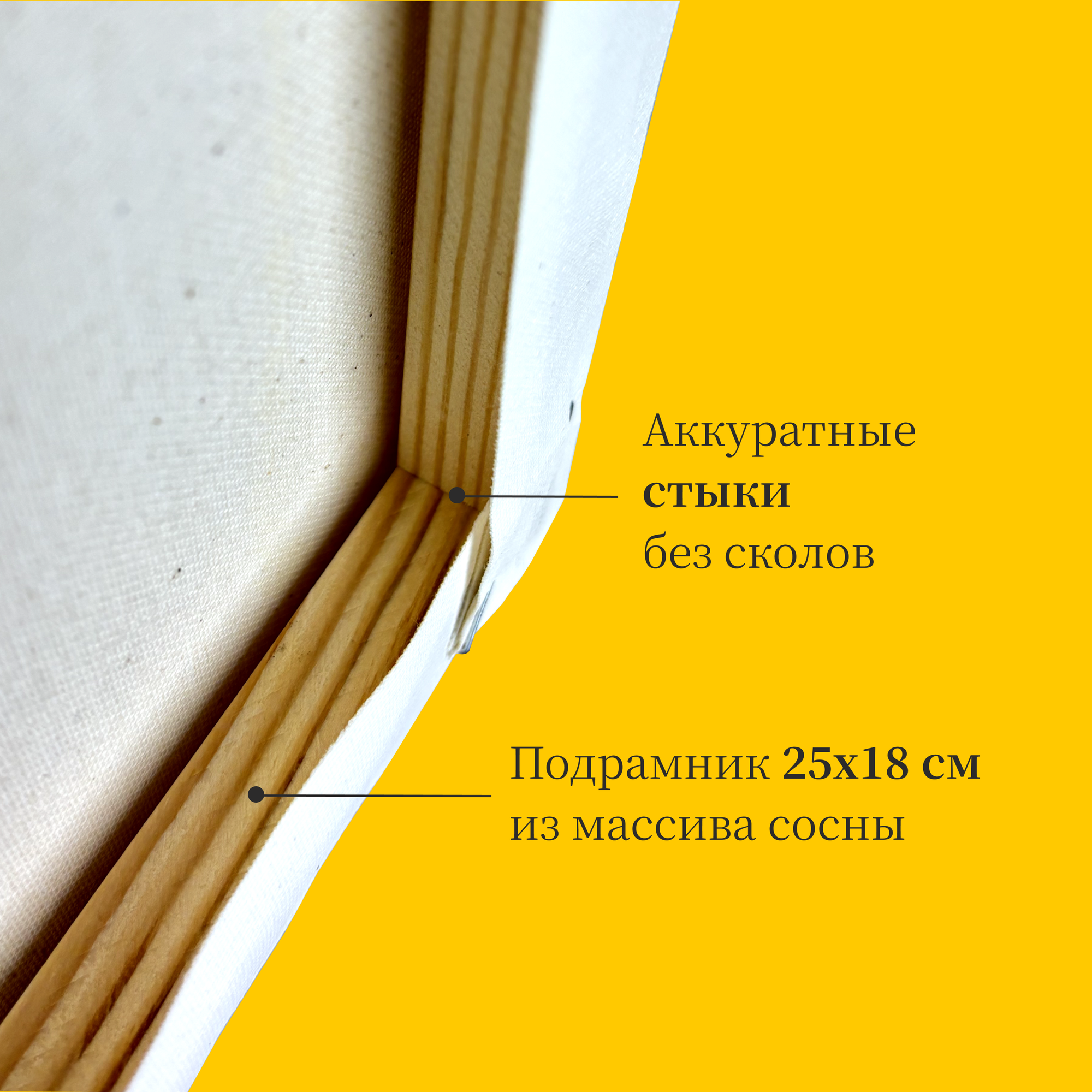 Набор холстов на подрамнике 30х40, 2 штуки, 280 г/м. кв, мелкое зерно, ХолстыНеПросты