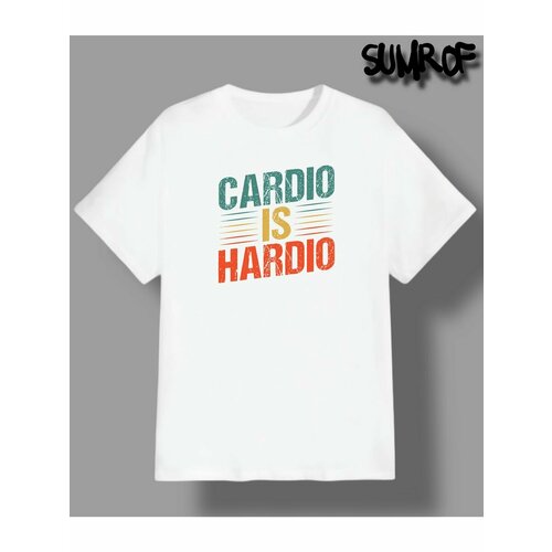 Футболка Zerosell тяжелая атлетика cardio кардио, размер 4XL, белый