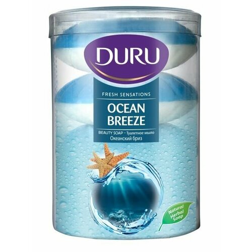 Duru Мыло твердое Fresh Океанский бриз, 4*100 , 1 уп. гели для душа duru гель для душа fresh sensations океанский бриз