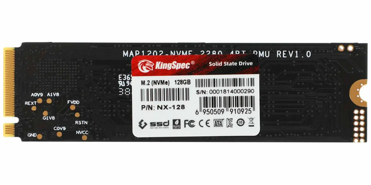 SSD накопитель Kingspec M.2 NX 128 Гб PCIe (NX-128) — фото 1