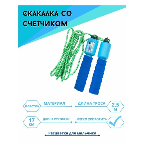 Скакалка с счетчиком прыжков, резиновая скакалка