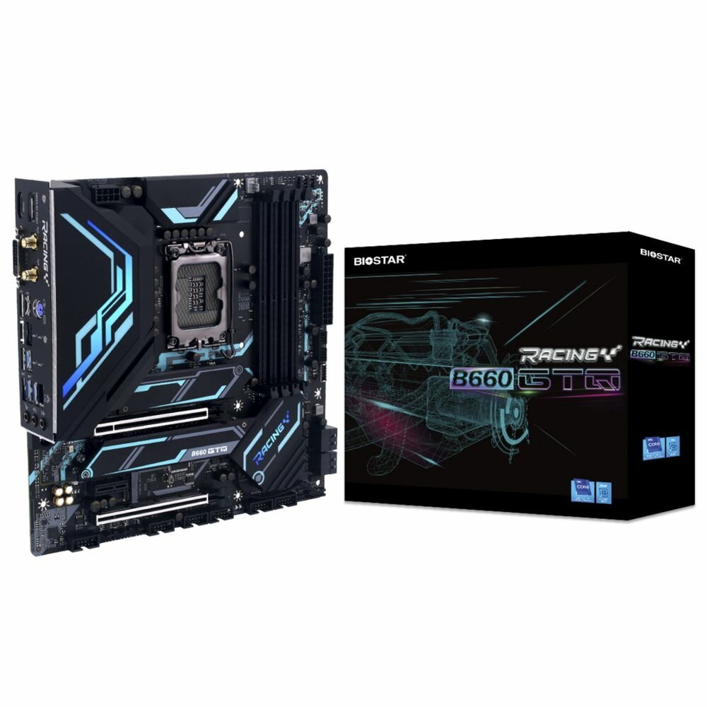 Материнская плата BIOSTAR B660GTQ, Socket 1700, Intel®B660, 4xDDR4-3200, DVI-D+HDMI+DP, 2xPCI-Ex16, 1xPCI-Ex1, 4xSATA