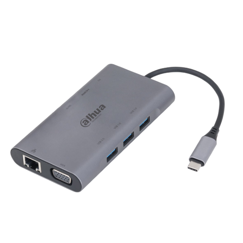 Док-станция Dahua 8 in 1 USB 3.1 Type-C to USB 3.0 + HDMI + RJ45 + SD/TF + PD док станция vention tphwc eu