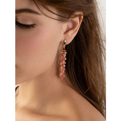 Серьги Koshika кварц золотой розовый 1534₽
