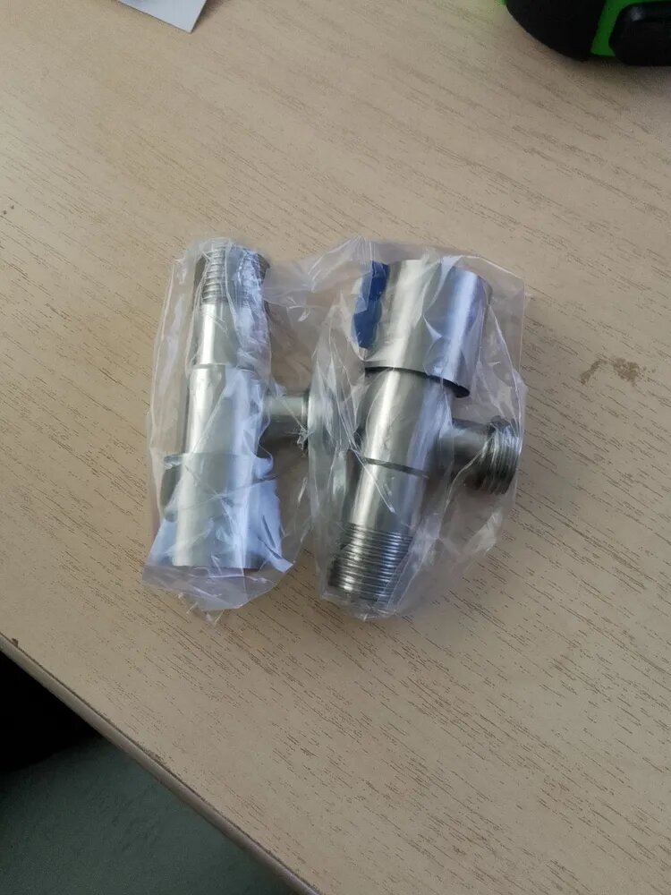 фото Faucet Треугольный клапан из нержавеющей стали, стопор для горячей и холодной воды,