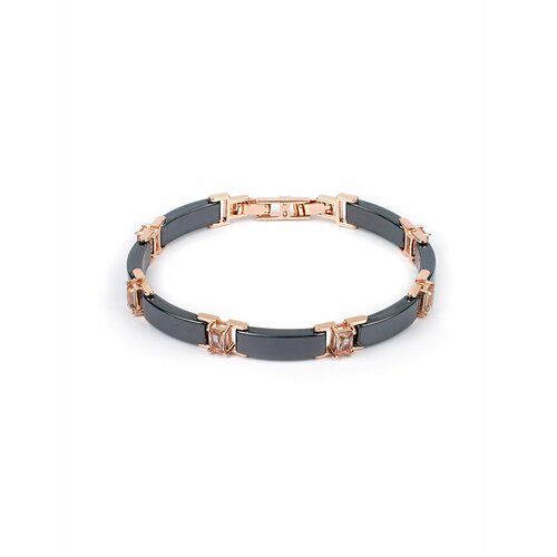 Браслет Bijuton, султанит синтетический, керамика, золотистый, черный