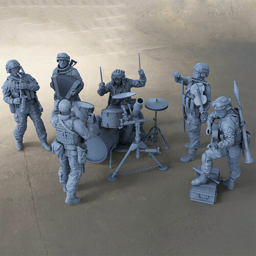 Изображение товара 6014 СВ Модель Набор из 6ти фигур "Музыканты" 1/35