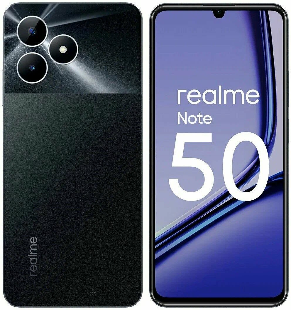 Realme Смартфон Note 50 3/64 ГБ, черный