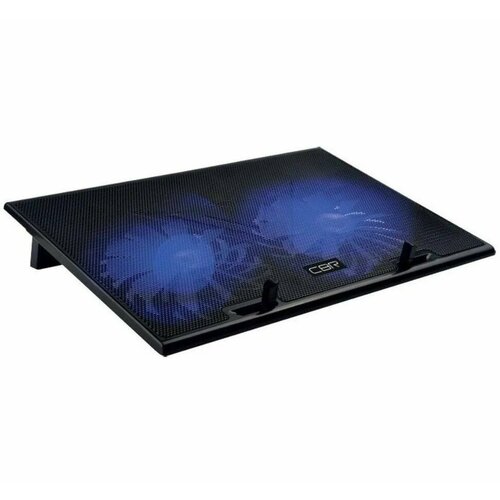 Подставка для ноутбука CBR CLP 17202 до 17, 390x270x25 мм, с охлаждением, 2xUSB, вентиляторы 2х150 мм, 20 CFM, LED-подсветка, материал металл/пластик