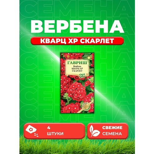 Вербена гибридная Кварц XP Скарлет, 4шт, Гавриш вербена гибридная кварц xp бургунди с глазком