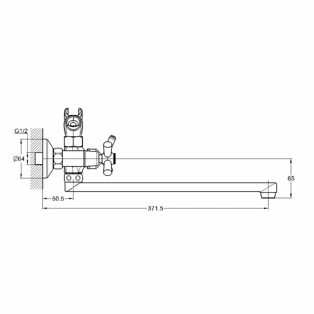 Смеситель для ванны G.Lauf QFR7-C722 хром