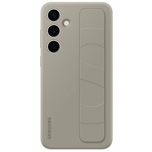 Накладка Standing Grip Case для Samsung Galaxy S24 Plus EF-GS926CUEGRU серо-коричневая пластиковая накладка clear case magnetic для samsung galaxy s24 прозрачная