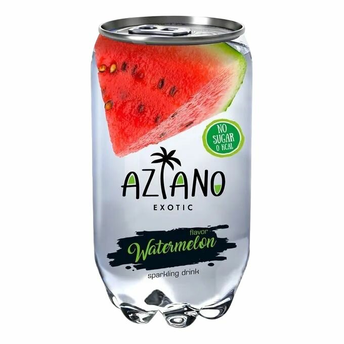 Напиток газированный Aziano (Азиано) со вкусом Арбуза 0,35 л х 12 банок