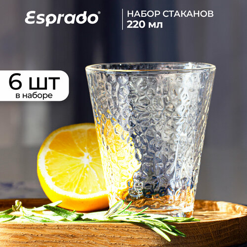 Набор стеклянных стаканов 220 мл 6 шт Esprado Deli 1769₽