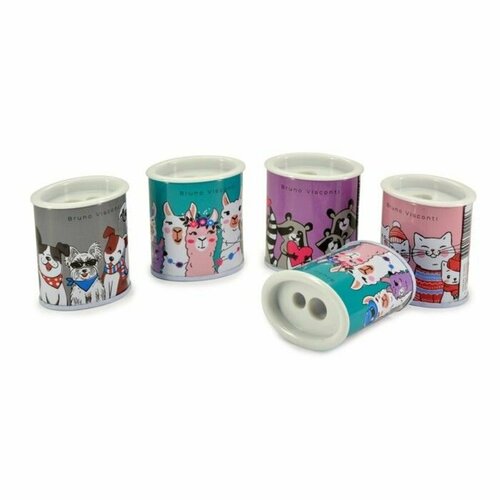 Точилка 2 отверстия с контейнером Happysharp металлический корпус 571₽