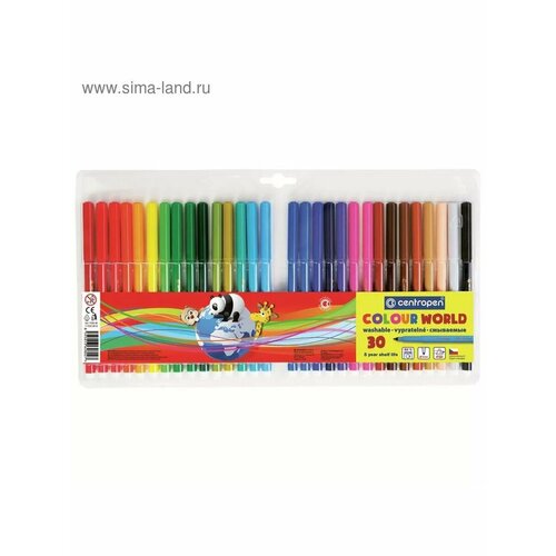 Фломастеры 30 цветов 20 мм 7550 1027₽