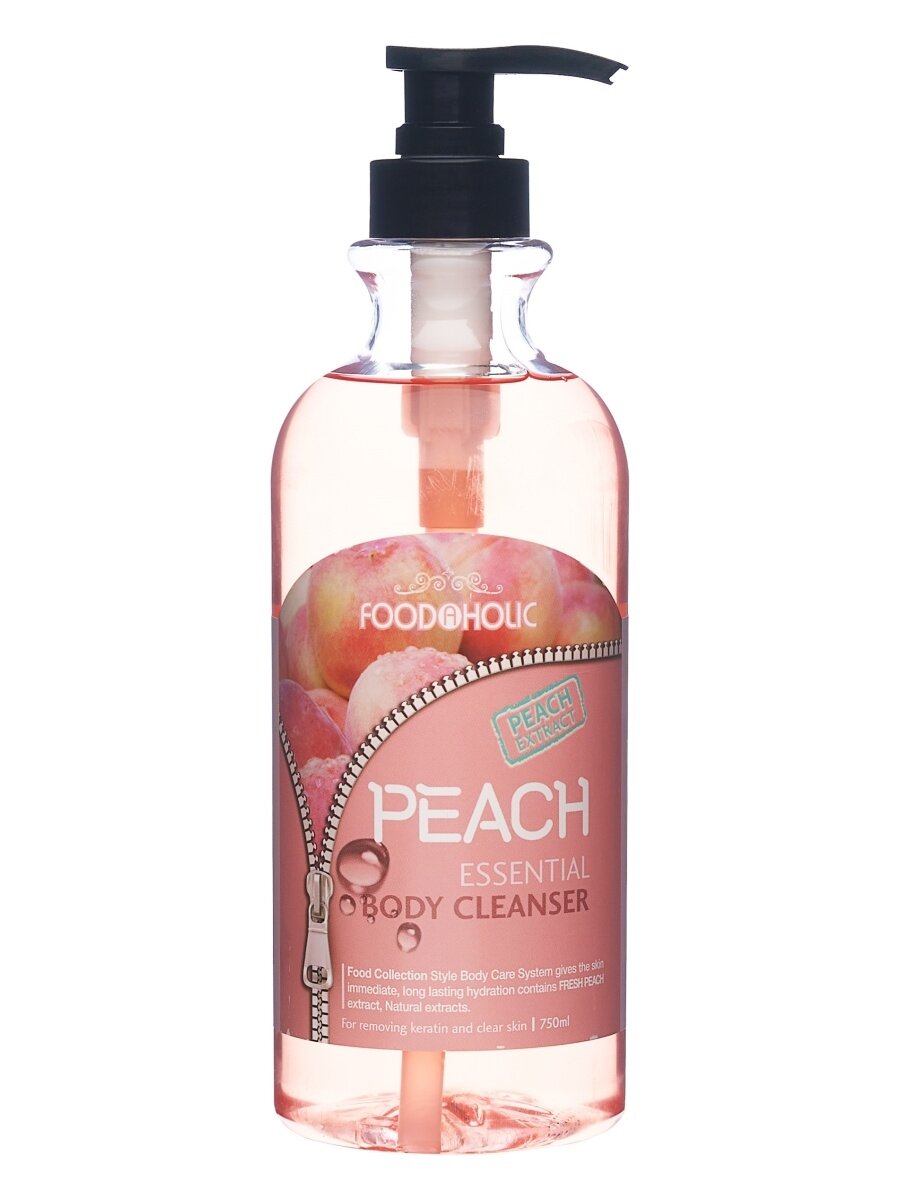 FOODAHOLIC ESSENTIAL BODY CLEANSER #PEACH Гель для душа с экстрактом персика 750мл