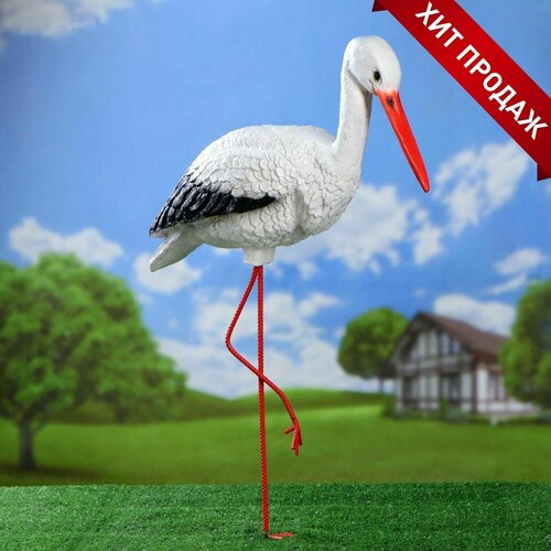 Садовая фигура Аист большой 85x65x22см 3876₽