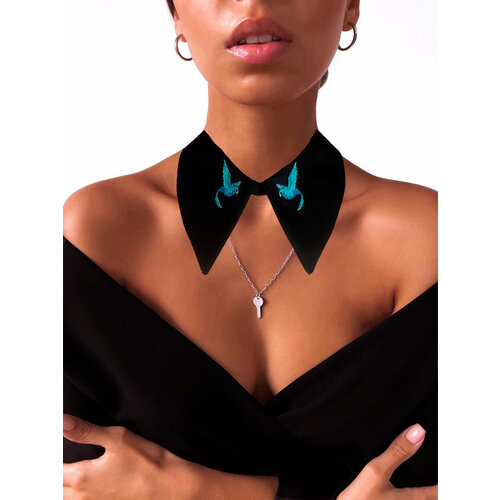 Съемный воротник Парижанка голубой 1168₽