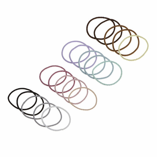 Всёгазин Набор резинок для волос 5шт d5см полиэстер 4 цветовых сочетания ВГ22-43 12 штук 988₽