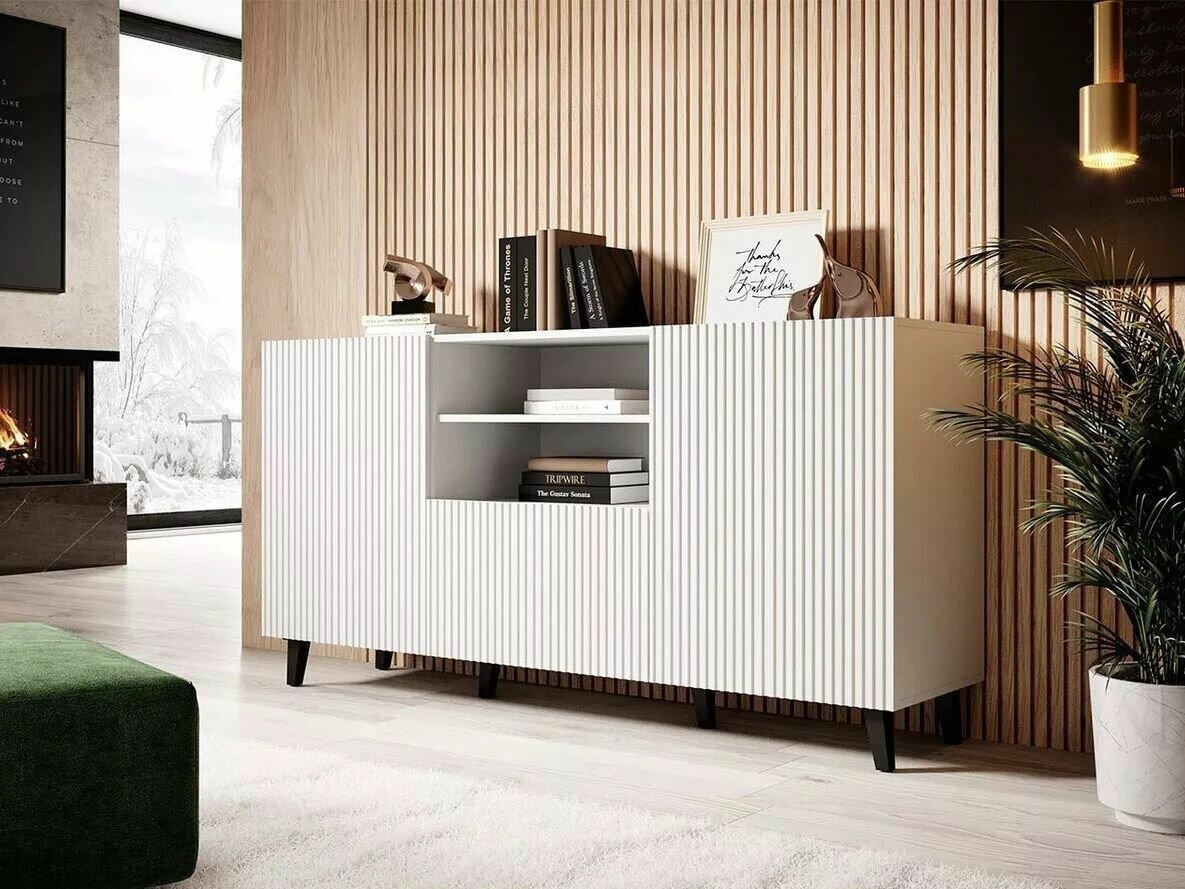 фото Комод Крит-2 Черный ШхВхГ 200*83*40 Мегамебель