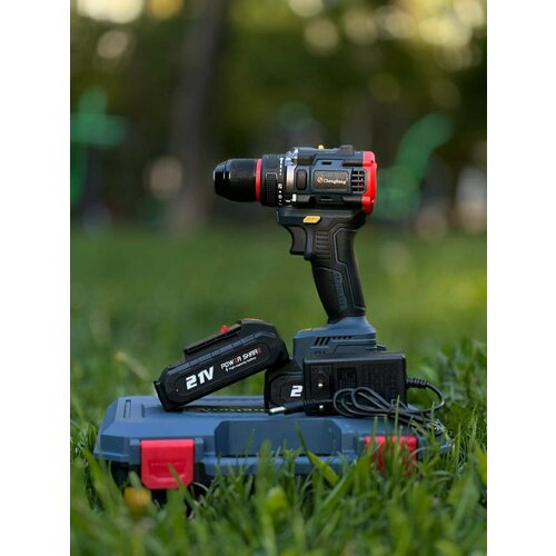 Бесщёточный шуруповерт 100Н. м, 21в, в кейсе с двумя АКБ