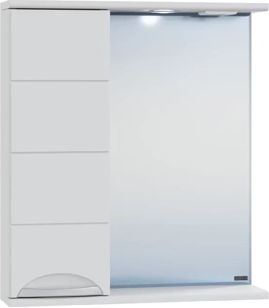 Зеркальный шкаф 60x72 см белый глянец Санта Родос 106015