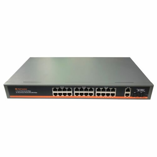 Сетевой POE коммутатор на 24-порта ATEC-POE24L