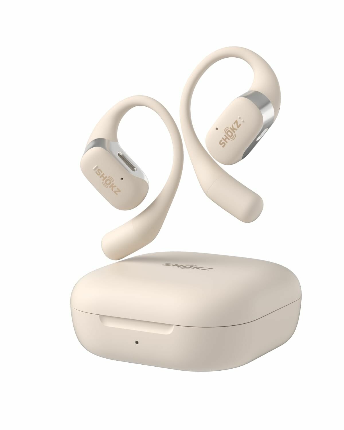 SHOKZ OpenFit T910 - открытые беспроводные наушники Bluetooth с микрофоном, затычки для ушей с подвеской, защита от пота, быстрая зарядка, 28 часов воспроизведения, совместимые с iPhone и Android — фото 1