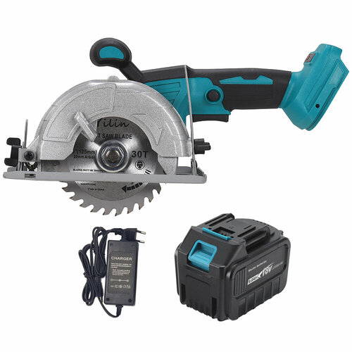 125 мм 5-дюймовая регулируемая аккумуляторная электрическая циркулярная пила Heimerdinger по дереву с одной батареей 18 В 90 Ач 11033₽