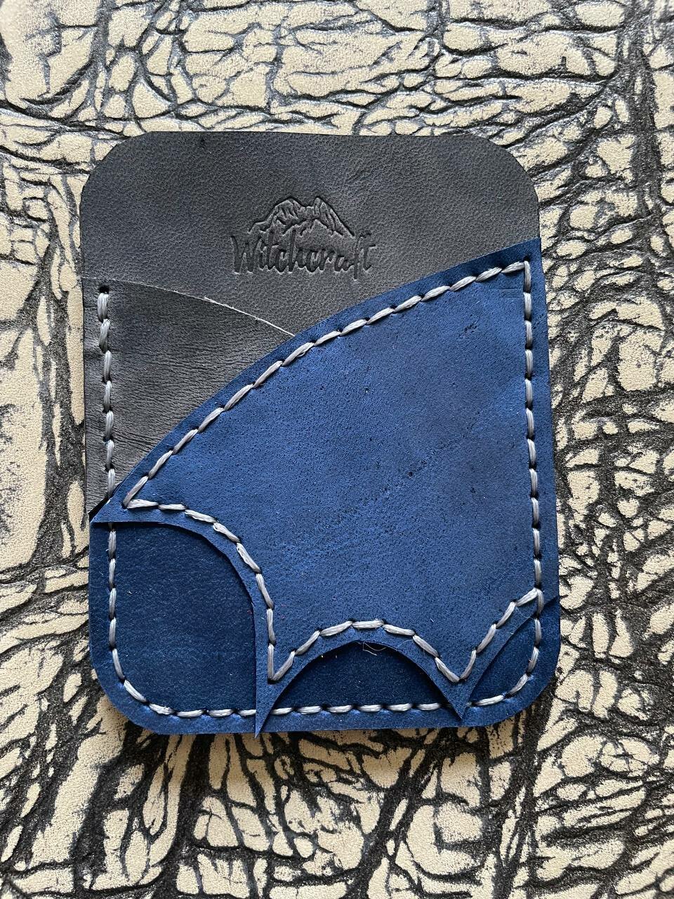 Картхолдер Witchcraft, фактура матовая, синий, серый
