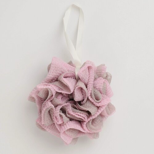 Изображение товара Мочалка для мытья тела, 13 см, полиэтилен, лиловая, Бант, Gentle spa