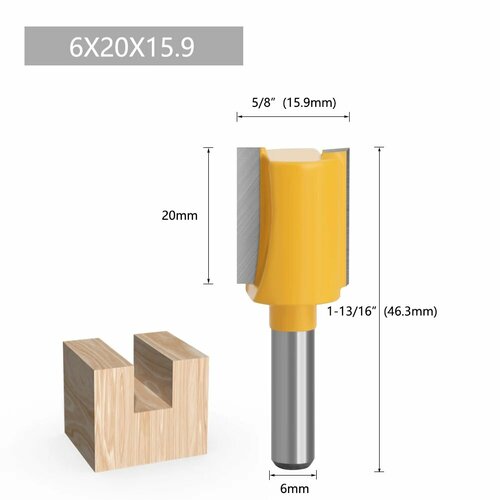 Концевая фреза MC06010 с хвостовиком 6 мм для дерева, модели в ассортименте, NO.3