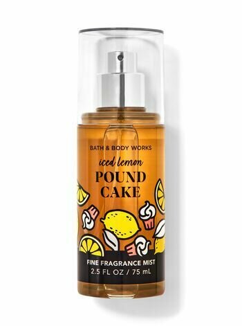 Bath and Body Works cпрей для тела, , мини формат Iced Lemon Pound Cake (75 мл)
