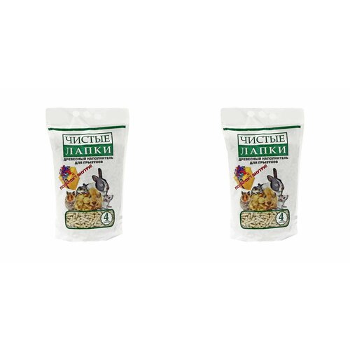 Чистые лапки наполнитель для грызунов Чистые лапки, 4л, с подарком, 2шт