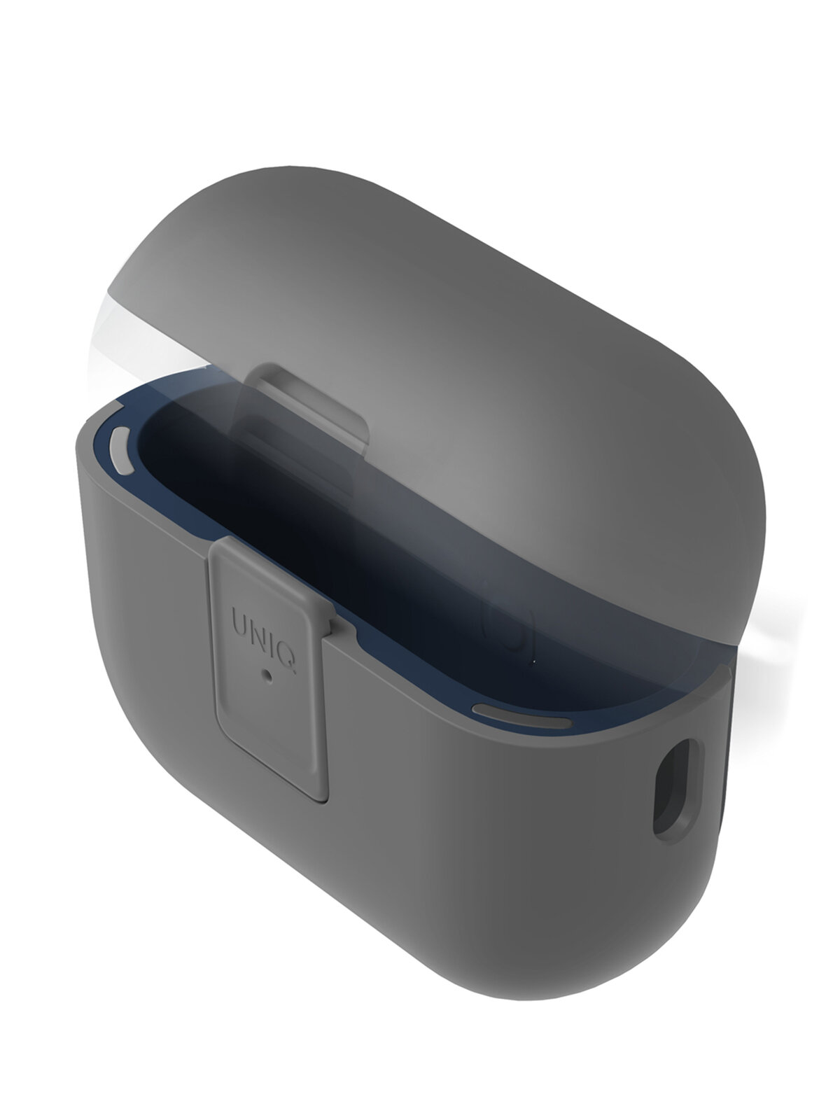 Uniq для Airpods Pro 2 чехол CLYDE Lock case Chalk Grey/Marine Blue