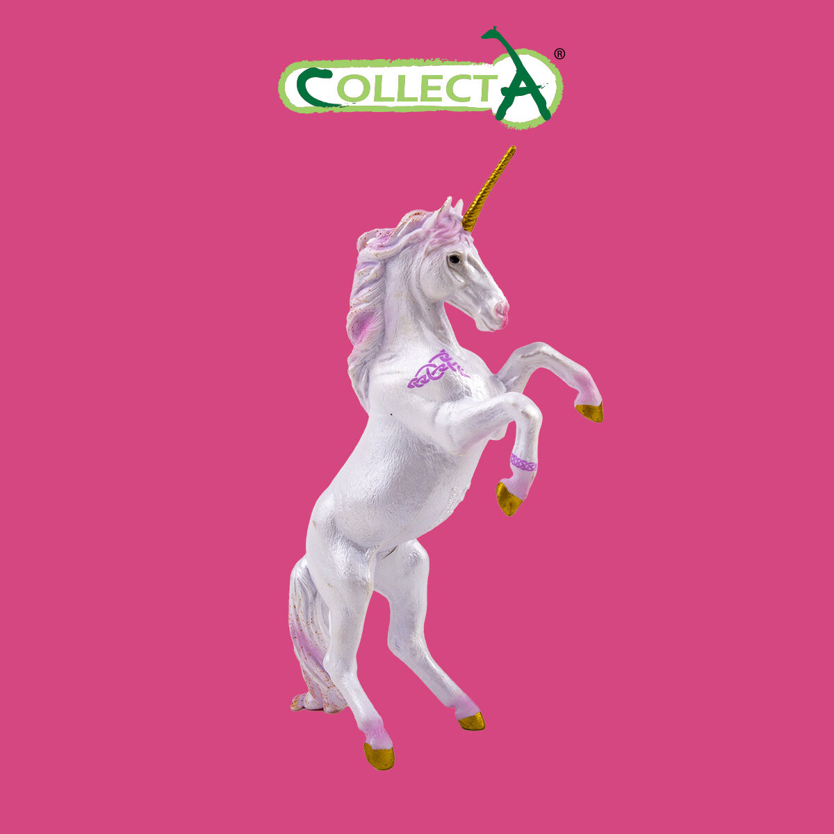 Фигурка лошади Collecta "Единорог кобыла розовая" высота 18 см, 88853b